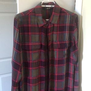 Simon loves honey long plaid shirt or dress